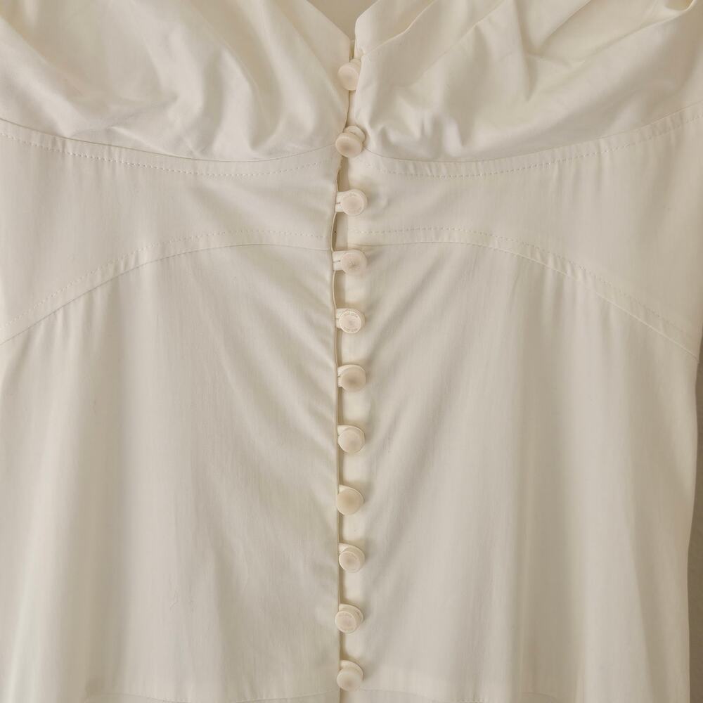 Cult Gaia Mina Dress Cream Ivory White Button Down Front Small - Picture 8 of 16